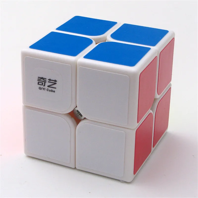 QiYi QiDi 2x2 50 мм Головоломка Куб Ультра быстрый волшебный куб 2x2x2 твист профессиональные Развивающие игрушки для детей черный - Цвет: Белый