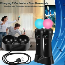 PS4 VR двойной контроллер зарядное устройство Подставка зарядная док-станция для sony Playstation 4 PS 4 VR PSVR 2 Move геймпад аксессуары