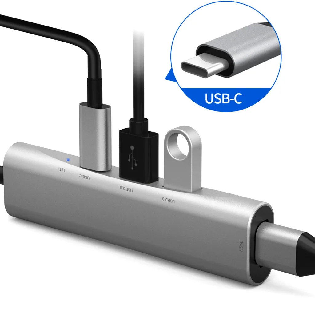 50# usb type C к HDMI цифровой AV многопортовый концентратор USB3.1 адаптер PD зарядное устройство для ноутбука usb type C к HDMI цифровой концентратор