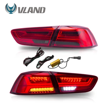 

VLAND Tail lights Assembly for Mitsubishi Lancer EVO X 2008-2019 RED Tail Lamp Assembly with Sequential Turn Signal Full LED