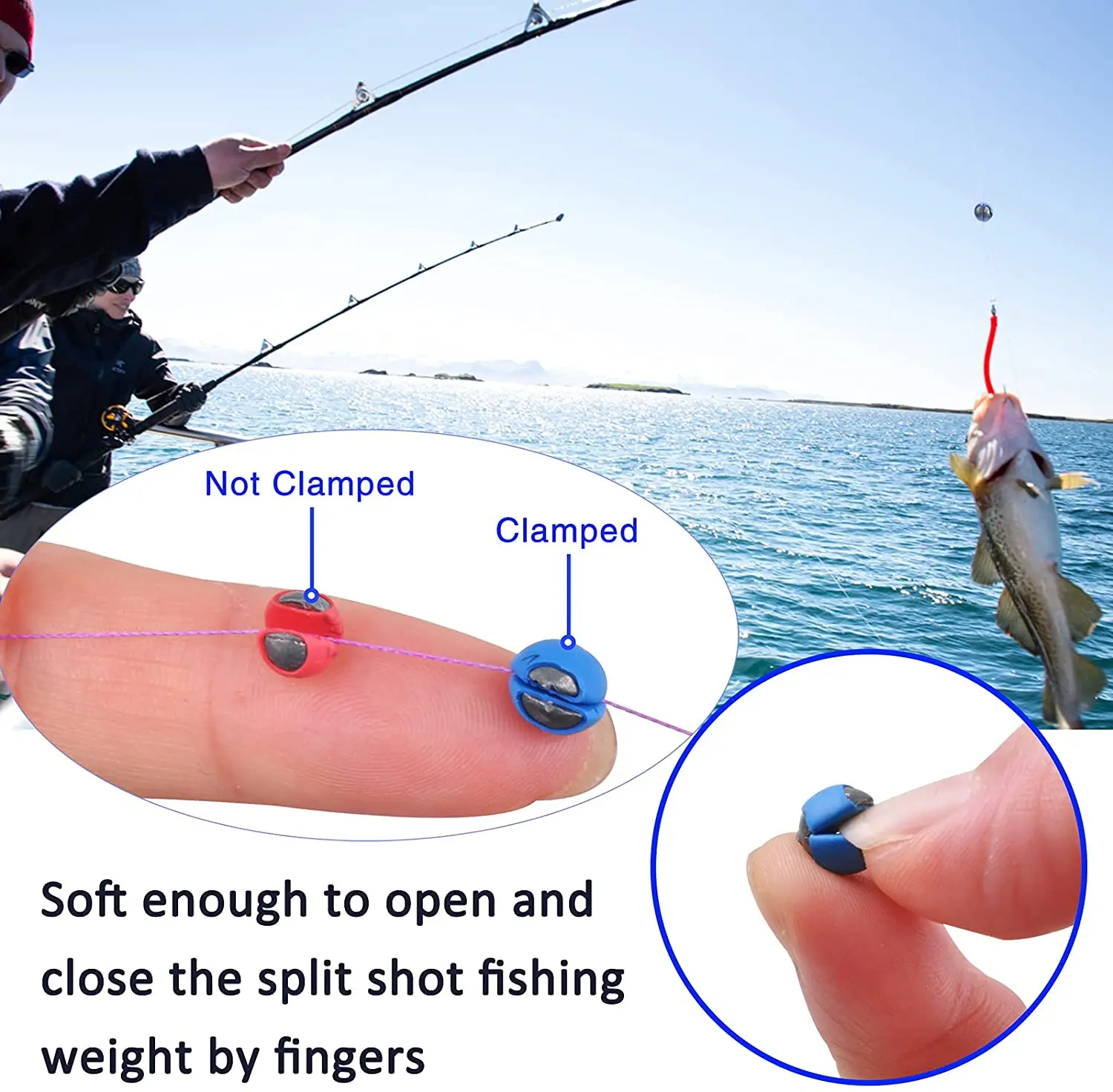 81Pcs/Box Fishing Weights Split Shot Sinkers Colorful Casting Lead