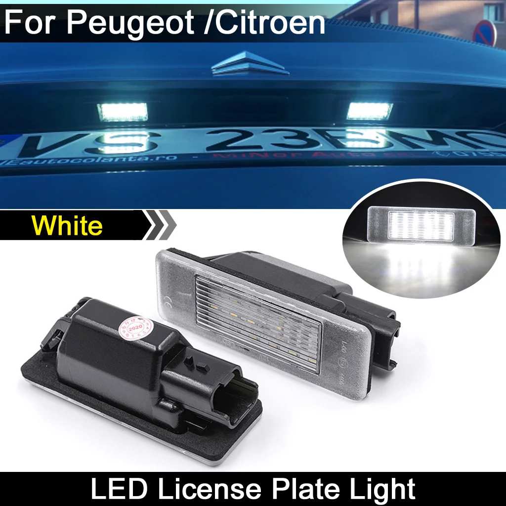 Для Peugeot 106 1007 207 307 308 3008 406 407 508 607 для Citroen Berlingo C2 C3 C4 C5 C6 C8 светодиодный номерной знак