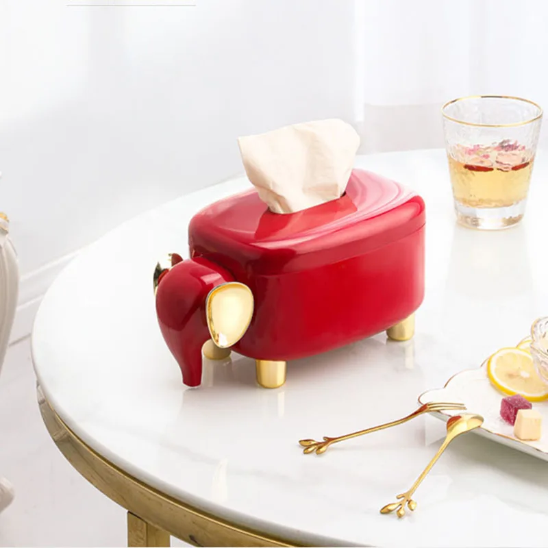 

Paper Towel Box Creative Household Living Room Nordic Wind Light Luxury Red Restaurant Lovely Spring Simple Wedding Boxes