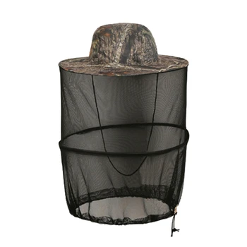 

Fishing Cap Wide Brim Visor Sunshade Hunting Bee Keeping Mesh Hat Insects Mosquito Prevention Neck Head Cover
