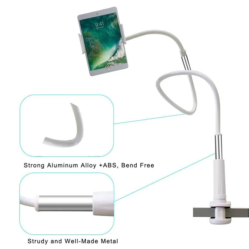 Держатель для планшета/ipad, подставка, держатель для samsung ipad Air Mini, Xiaomi M, ipad, 3,5-10,6 дюймов, универсальный держатель для планшета с длинной ручкой