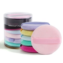 6PCS Professional Maange 6 Colorful Inch Round Face Body Powder Portable Winding Foundation Puff Sponge Makeup Tools Makeup flut
