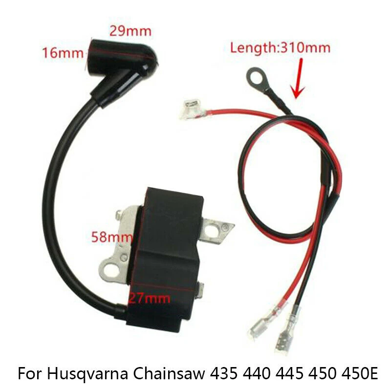 Катушка зажигания для бензопила Husqvarna 435 440 445 450 450E Jonsered замена катушки зажигания с провод высокого качества