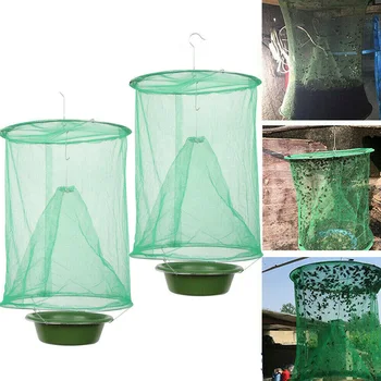 

3pcs Flies Flytrap Net Reusable Hanging Fly Catcher Flies Killer Flytrap Cage Net Trap Pest Control Tool for Garden Home Yard