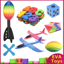 Спорт на открытом воздухе Eva ручной бросок самолет ракета регби Бумеранг детские игрушки Ванная комната алфавит наклейки Развивающие игрушки для мальчиков