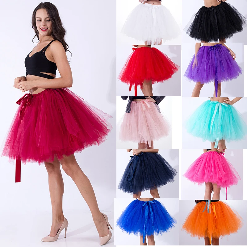 Falda De Tulle Cancan Con Cintura Elástica, Enagua De Princesa Para Ballet, Bodas, Fiestas Y Carnaval, Para Mujer