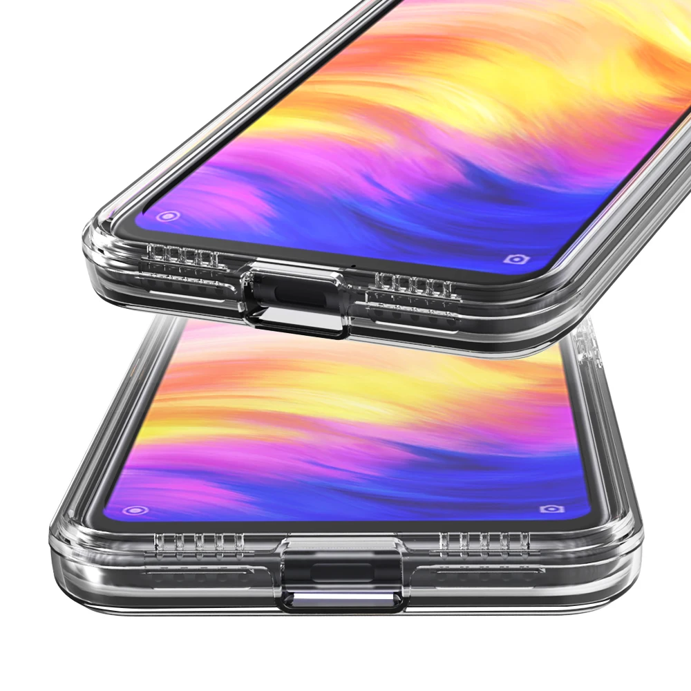 Coque For Xiaomi Redmi 7A Case Transparent Soft TPU Hard PC 2 in 1 Phone Shell 4