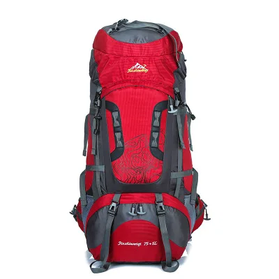 80L mochila туристический рюкзак мочила для похода туризма рюкзаки путешествия Горный рюкзак Водонепроницаемый треккинг туристический - Цвет: Красный цвет