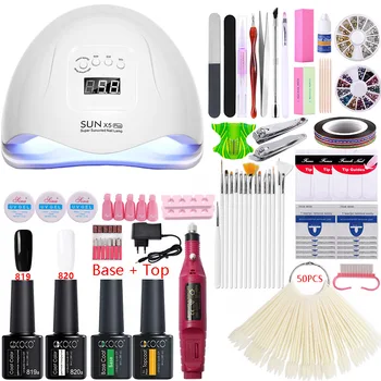 

Nail Set 54W UV LED Lamp Dryer Manicure Set Nail Gel Set Electric Nail Drill Machine All for Manicure False Nails Nail Art Tools