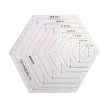 Règle hexagonale pour Patchwork, modèle acrylique, accessoires de couture