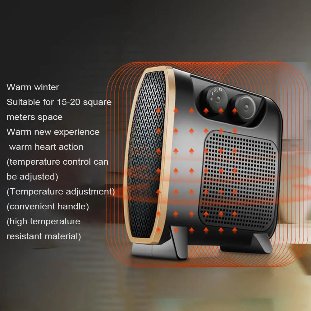 Портативный вентилятор обогреватель холодный теплый Электрический воздухонагреватель с регулируемым термостатом для домашнего офиса# CO