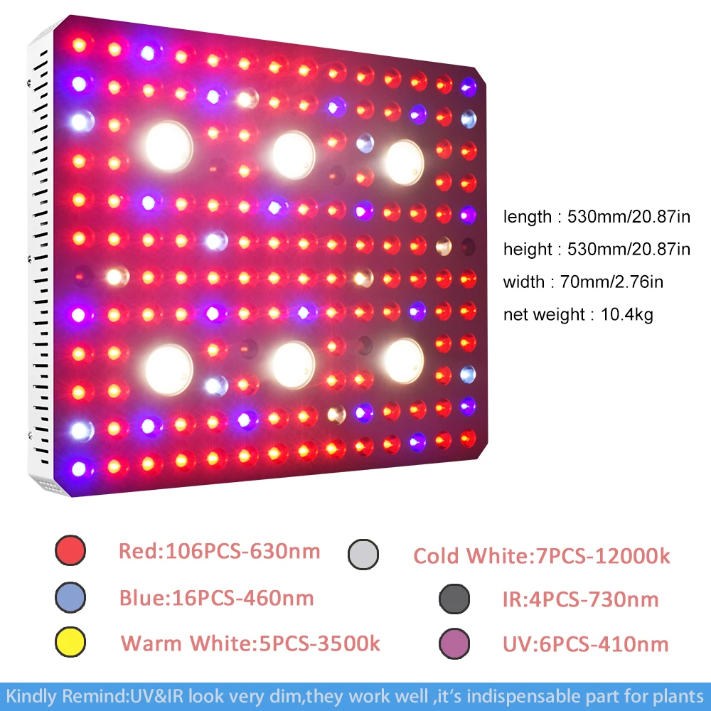 Cree CXB3590 COB светодиодный светильник для выращивания с двойным переключателем 2000 Вт 3000 Вт полный спектр растительный светильник лампа для выращивания лекарственных растений палатка - Испускаемый цвет: 3000W
