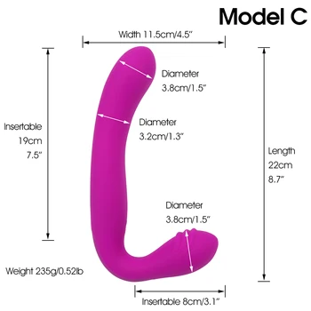 Erotic Sextoys Strapless Strapon Dildo Vibrator Lesbian Strap-on Penis Pegging Double Ended Dildo Adults Sex Toys for Women 4