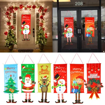 

Merry Christmas Porch Door Banner Hanging Ornament Christmas Decoration For Home Xmas Navidad 2020 Happy New Year 2021