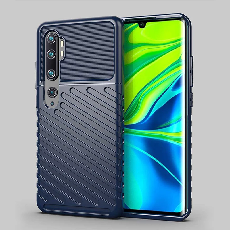 Hacrin противоударный чехол для Xiaomi mi note 10 чехол mi litary класс противоударный ТПУ Прочный чехол для Xiaomi mi cc9 pro/note 10 Pro - Color: Blue