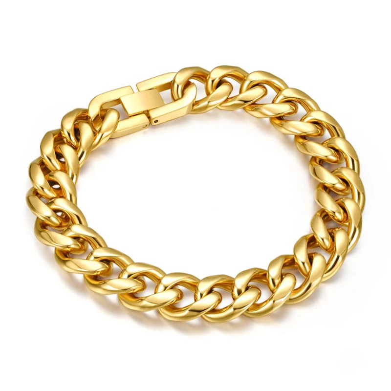 Золотые браслеты для мужчин, очаровательные браслеты, подарки для мужчин, аксессуары из нержавеющей стали, цепочка на руку в стиле рок, хип-хоп, серебро