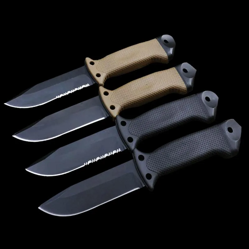 Mengoing Военный нож для выживания с фиксированным лезвием ножи с титановым покрытием с леггинсами, точилка для ножей Новые поступления