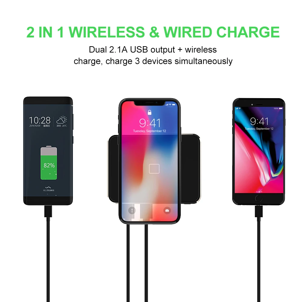 Cargador inalámbrico de 13000mAh cargador portátil de batería externa móvil para iphone xsmax 8 Plu