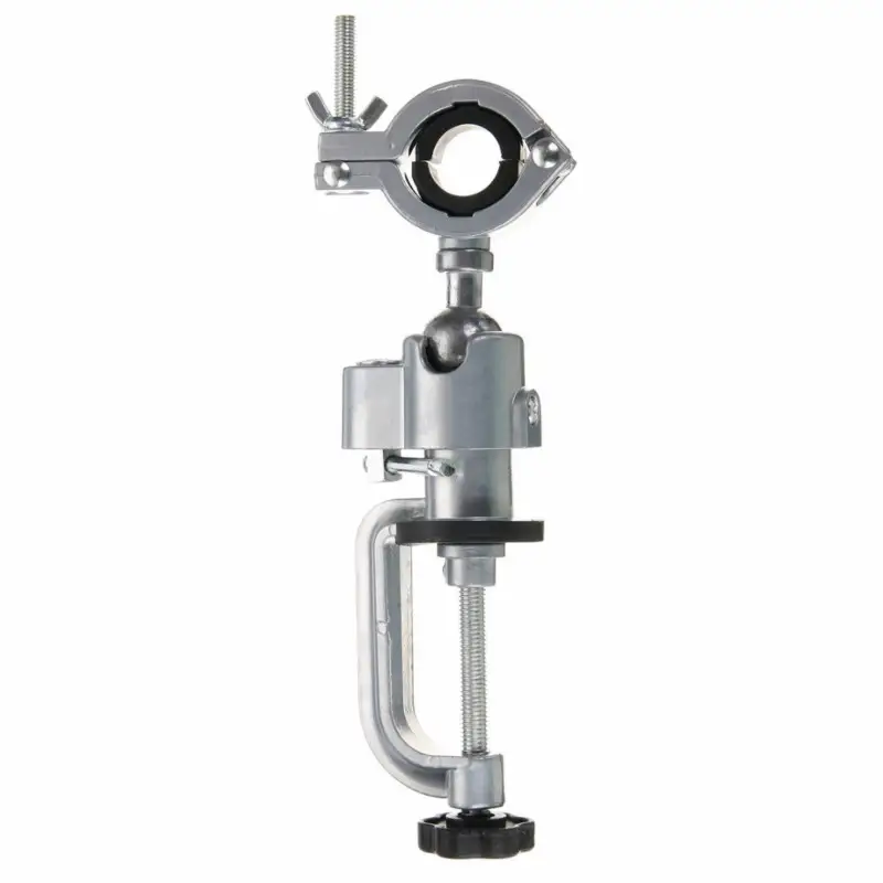 New 2-In-1 360 Degree Rotating Table Vise Multifunctional Aluminium Alloy Swivel Bench Clamp Electric Drill Stand Rotating Tool image 5