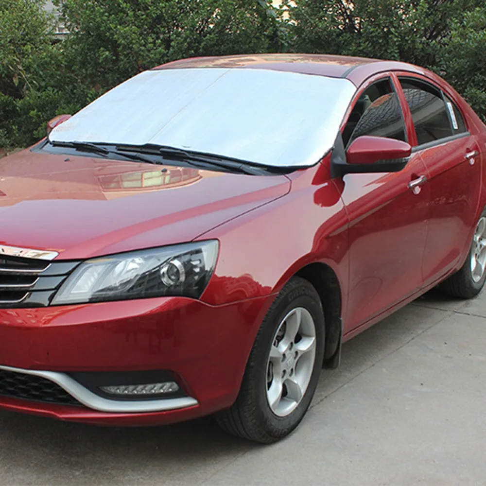 Car Pearl Cotton/Aluminum Film Snow Shield Heat Insulation Sunshade Front Sunshade Windshield Security Design
