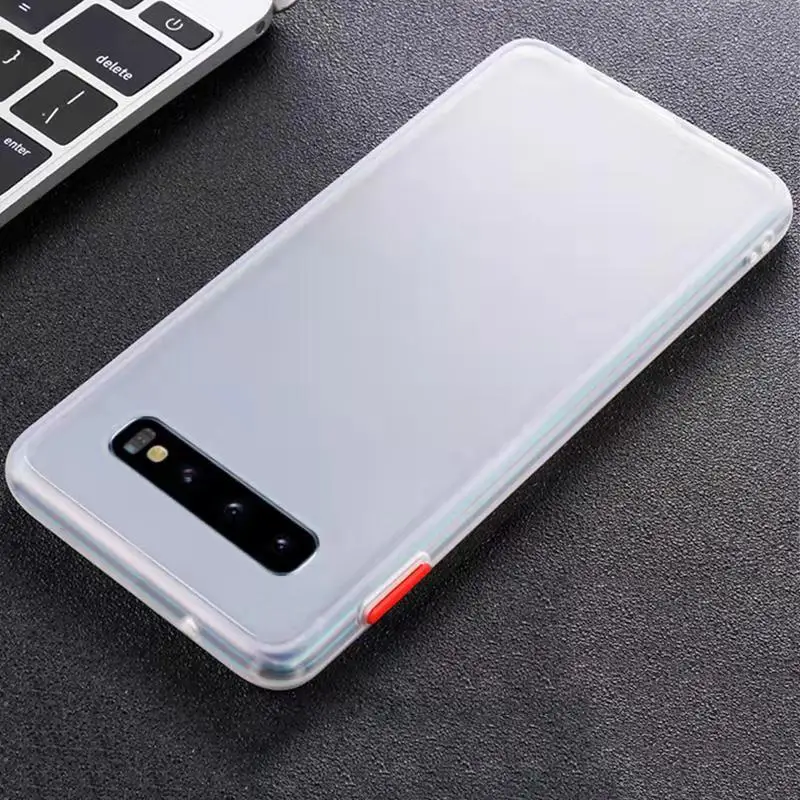 Слоновая кость Противоударный силиконовый чехол для телефона для samsung Galaxy S8 S9 S10 Plus Note 10 Pro 9 8 A10 A40 A50 A70 A10S A50S A70S матовая накладка на заднюю панель - Цвет: Слоновая кость