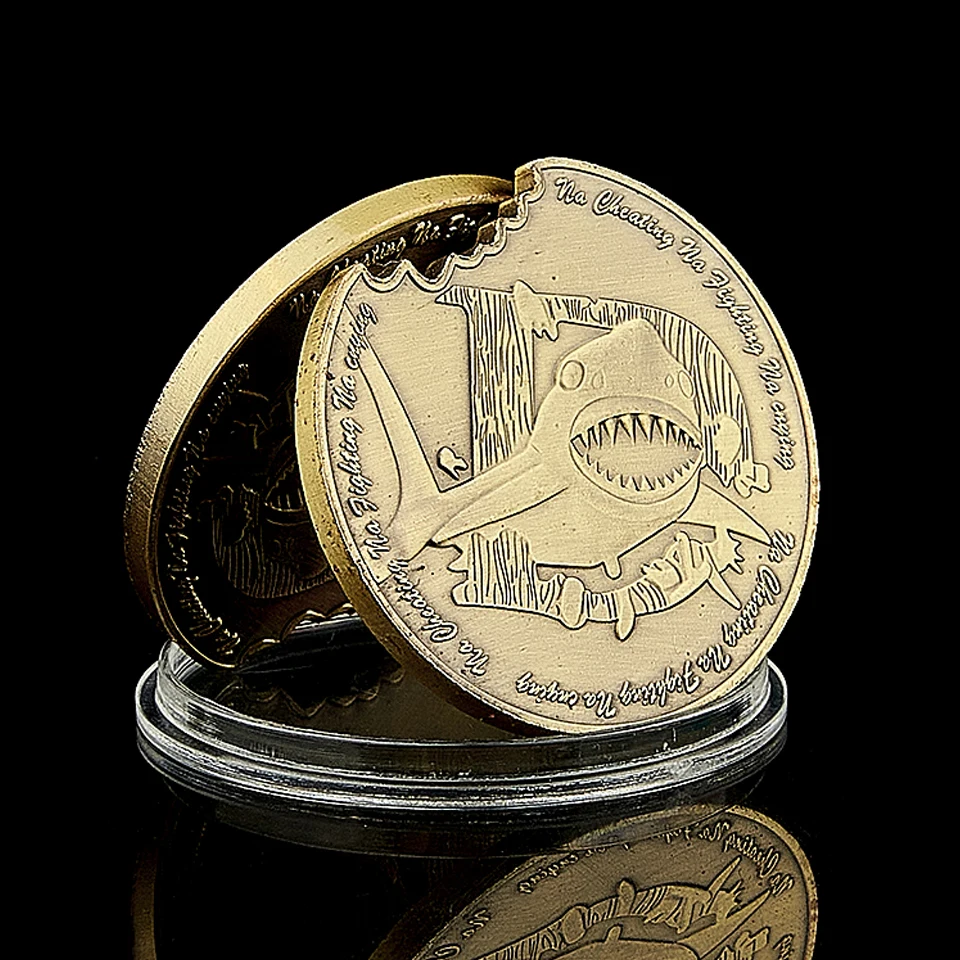 

2020 The Big White Shark Bronze Coin Na Cheating Na Fighting Na Crying Commemorative Coin Environment Protection