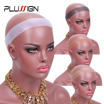 

Plussign Transparent Silicone Wig Grip Band L Size Wig Band Comfort Adjustable Elastic Headband For Lace Wigs Extra Hold 3Pcs