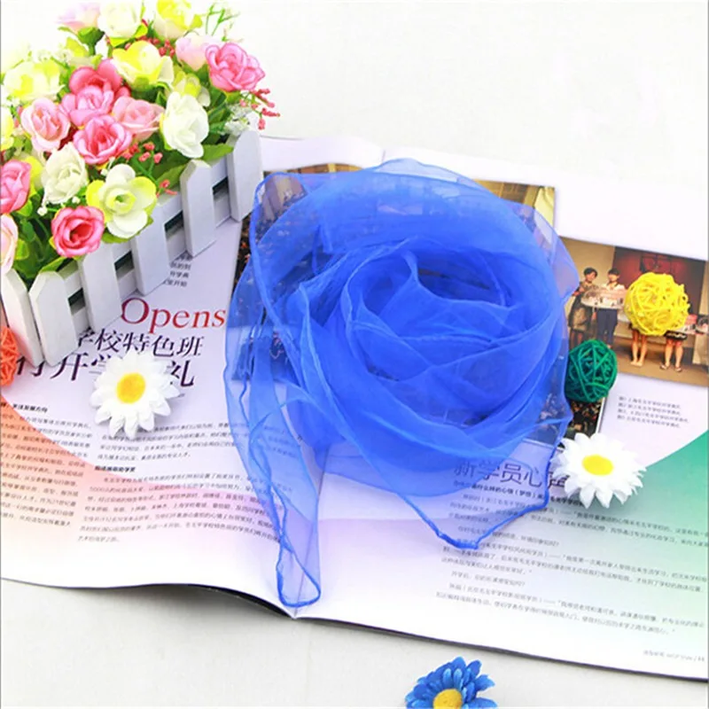 Candy Color Square Scarf Girls Performance Small Scarves Solid