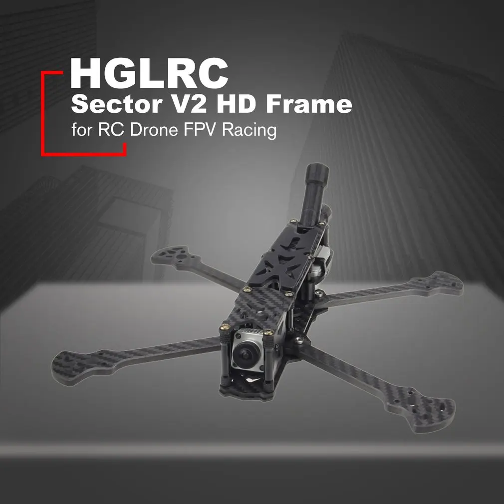 HGLRC SectorV2 HD Фристайл 5in/6in/7in колесная база 226/260/296 мм 5 мм Труба из углеродистого волокна 3K комплект из углеродного волокна для рамы для дрона с дистанционным управлением с видом от первого лица