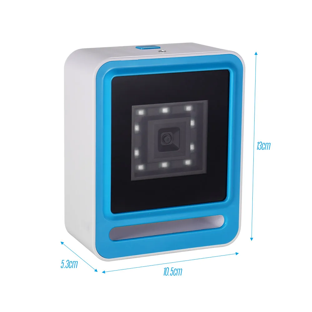Aibecy Hands-free USB проводной 1D 2D QR сканер баркодера Настольный многонаправленный считыватель штрих-кодов для супермаркет, розничная торговля