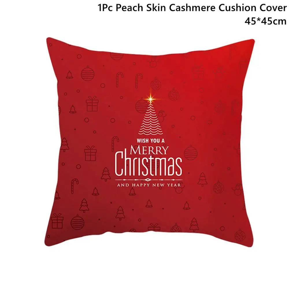 Xmas Pillowcase 17 Taoup красный Санта-Клаус веселая Рождественская наволочка Рождественские украшения для дома Happy Noel Navidad снеговик - Color: Xmas Pillowcase 17