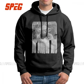 

Star Wars Yoda Man Sweatshirt Cotton Funny Hoodie Design Black Hooded Shirt