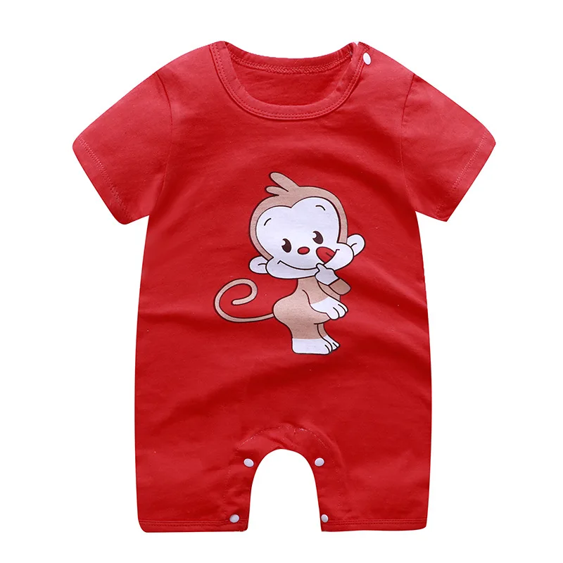 Summer New Style Short Sleeved Romper Baby Clothing Cotton Newborn Girls Jumpsuit Baby Pajama Boys Cartoon Bear Rompers Baby Bodysuits expensive Baby Rompers