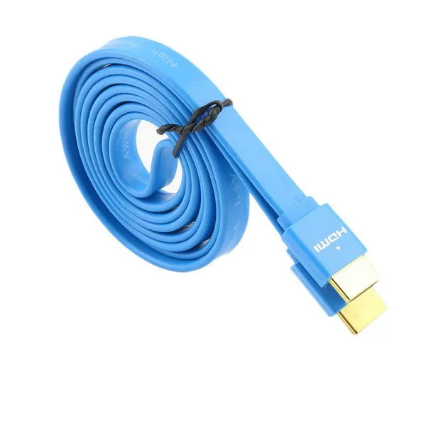 Профессиональный кабель HDMI 1,5 м/3 м/5 м позолоченный штекер 1080P 3D для HD ТВ компьютера Android tv кабель Кабо HDM высшее качество - Цвет: Синий