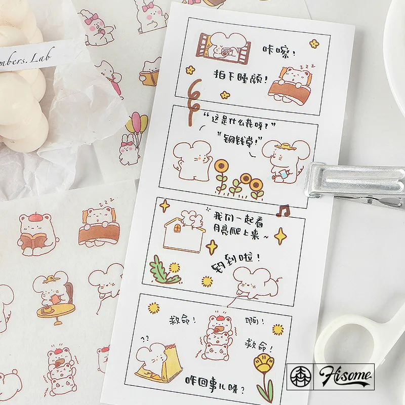 2 шт./упак. мультфильм животных Еда Стикеры DIY Дневник Декор s Kawaii для скрапбукинга