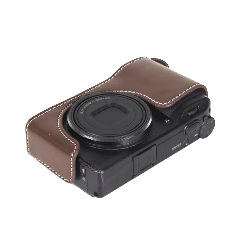 Чехол для камеры из искусственной кожи, половина сумки, чехол для Ricoh GRIII GR Mark III GR3 GR III, открытый аккумулятор напрямую