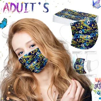 

10/20PCS Colorful Print Adult Disposable Mask High-quality Dust Windproof Breathable Earloop Facemask маска для лица Mascarillas