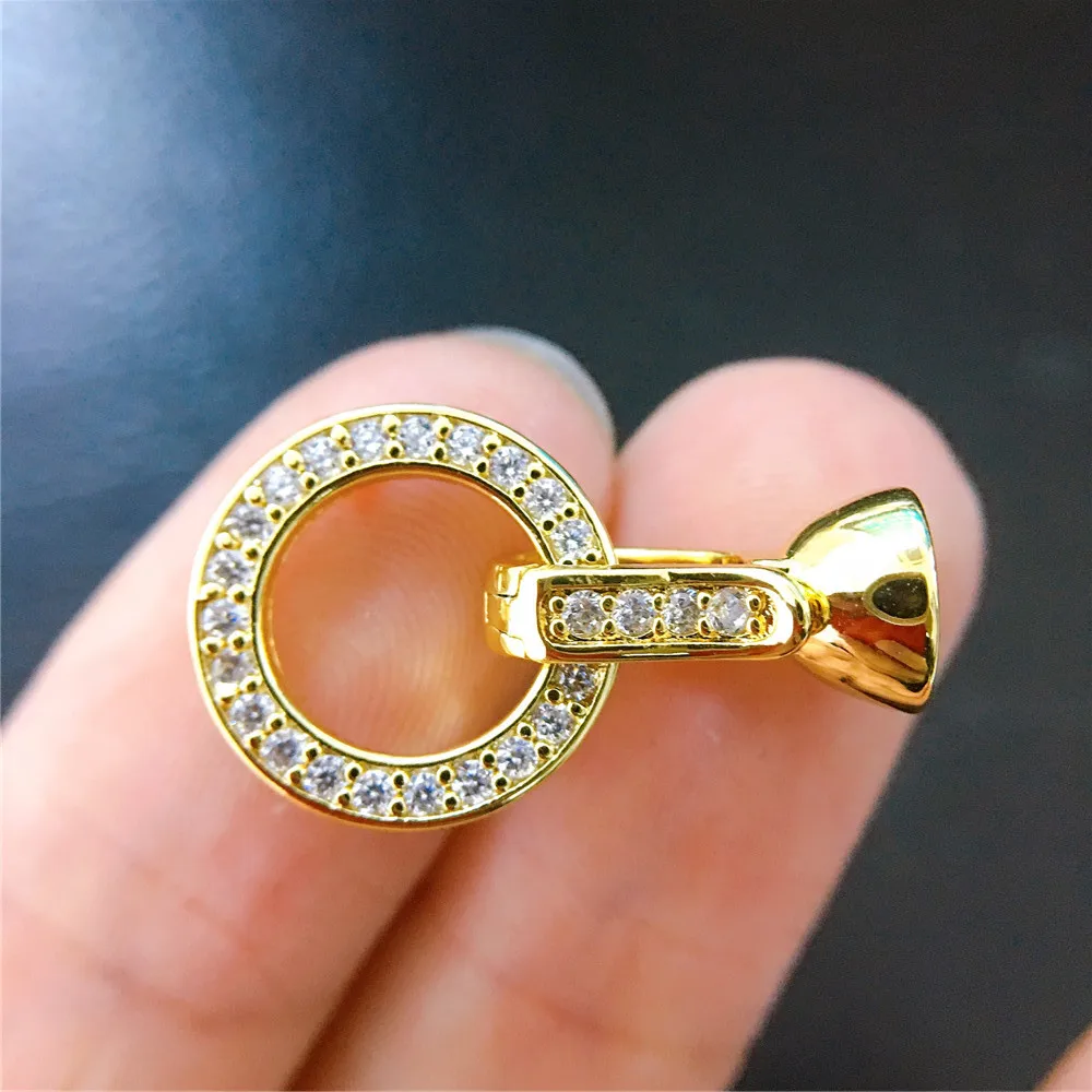 

Jewelry Making Supplies High Quality Copper Zirconia Rhinestone Findings DIY Long Pearls Necklace Pendant Accessories Spacers