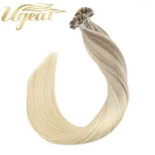 Ugeat u-образные накладные волосы, машинка для наращивания, remy волосы, 14-24 дюйма, натуральные прямые натуральные человеческие волосы, Предварительно Связанные волосы для наращивания, 50 г/100 г
