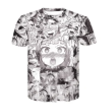 

Ahegao t shirt Summer 2020 anime top short sleeved fashion T-shirt hip hop short sleeved fun casual t-shirts for men and women
