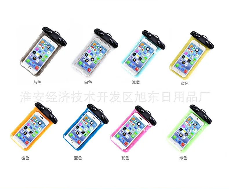New Style Waterproof PVC Mobile Phone Case Drifting Swimming Diving Transparent Touch Screen Universal Mobile Waterproof Case Ou