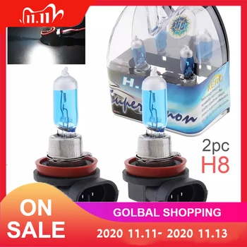 

2pcs Car Light H1 H3 H4 H7 H8 H9 H11 9005 9012 12V 55W 6000K White Light Super Bright Car Headlights Halogen Lamp Auto Fog Bulbs
