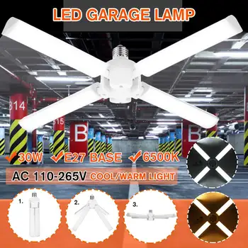 

360 Degrees 40W Triple Garage Light Glow Deformable Light Indoor Garage Light Premium 6500 Lumens LED Light for Workshop