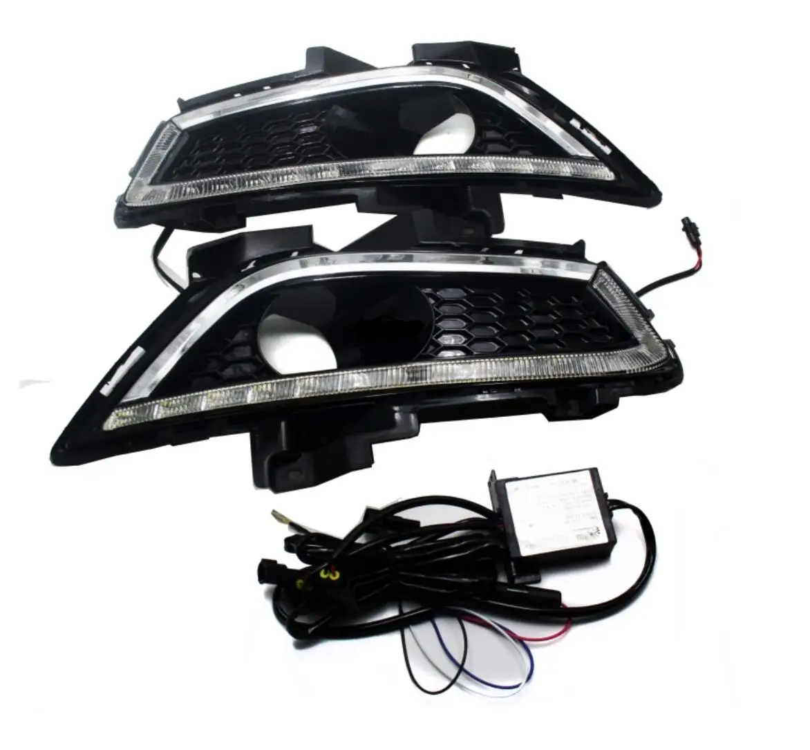 Car styling Fit 2013 Ford Fusion High Power 16-LED Daytime Running Lights DRL Fog Lamps 2pcs