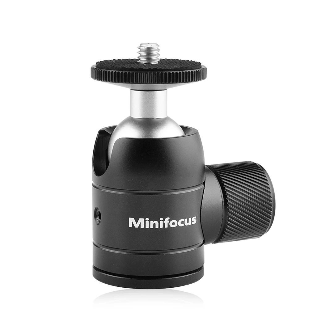 Mini Ball Head 1/4 inch Screw 360 Degree Rotatable Tripod Head for LED Light Tripod Monopod Slider Digital Camera Compact DSLR