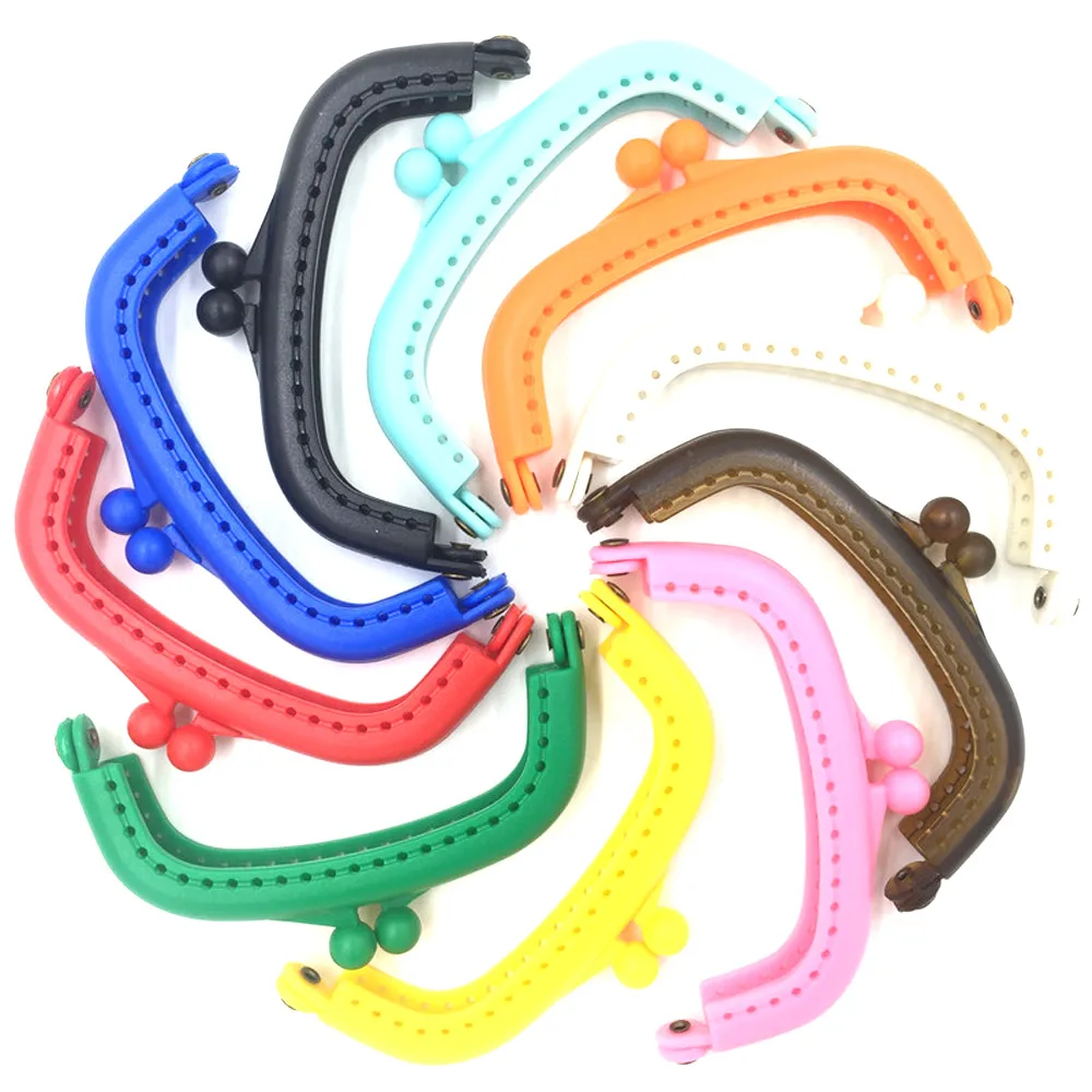 

Пряжка-клатч Kiss 10 шт., смешанные пластиковые рамки для кошелька, сумка, ручка для сумки ручной работы, аксессуары 8,5 см